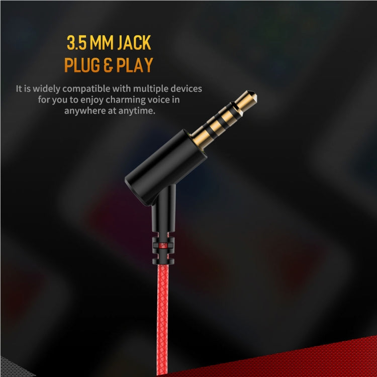 Rock Space Mufree G2 Gaming Earphone with Mic & 3.5mm Jack Plug & Play, For PS4, Smartphone, Laptop
