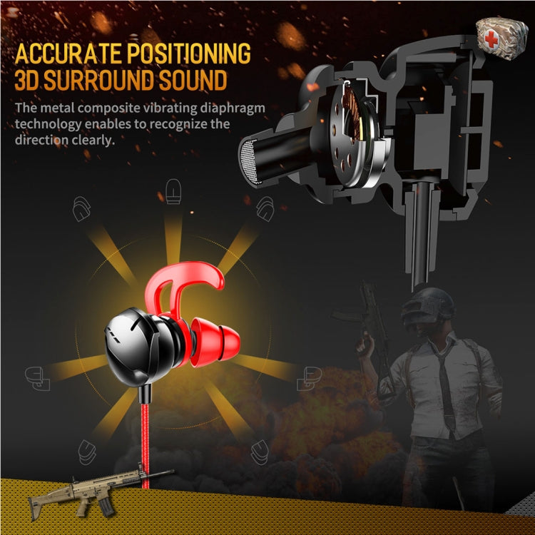 Rock Space Mufree G2 Gaming Earphone with Mic & 3.5mm Jack Plug & Play, For PS4, Smartphone, Laptop