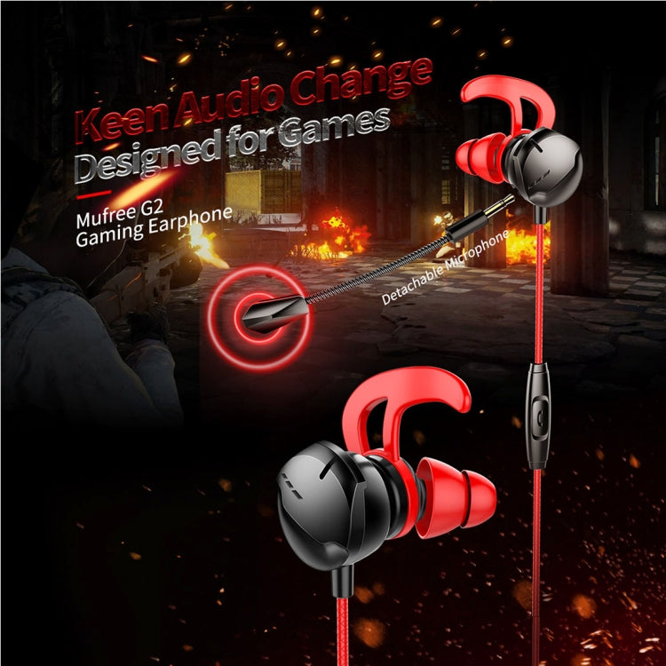 Rock Space Mufree G2 Gaming Earphone with Mic & 3.5mm Jack Plug & Play, For PS4, Smartphone, Laptop