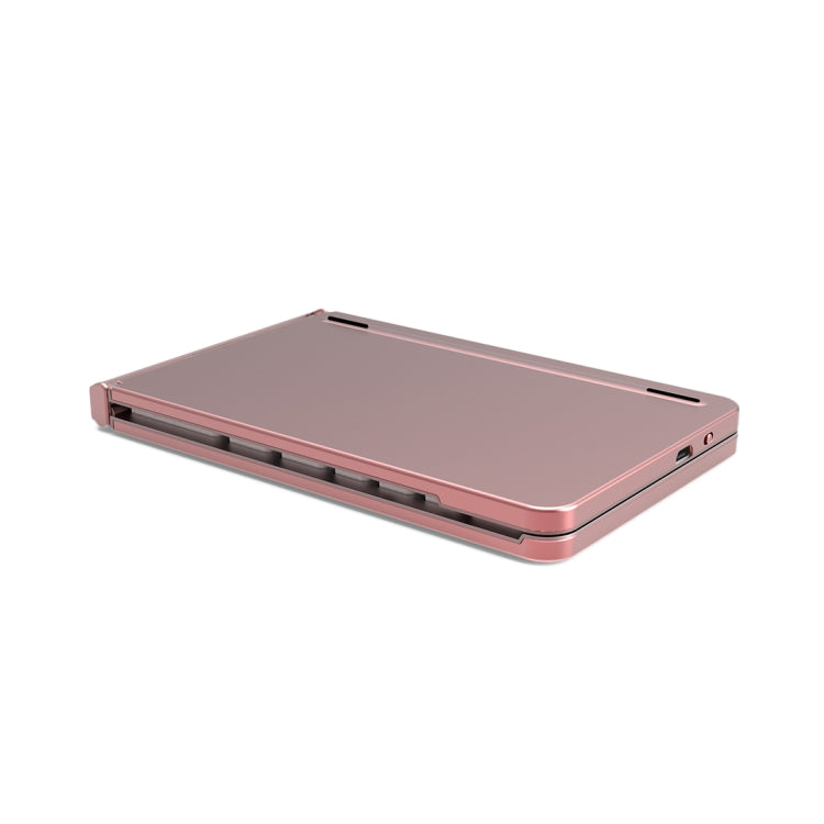 BlueFinger F88 2-Foldable Aluminum Alloy Bluetooth Keyboard for iOS, Android, Microsoft (Rose Gold)