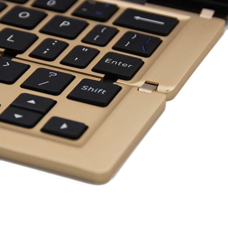 BlueFinger F18 3-Foldable Aluminum Alloy Bluetooth Keyboard with Holder for iOS, Android, Microsoft
