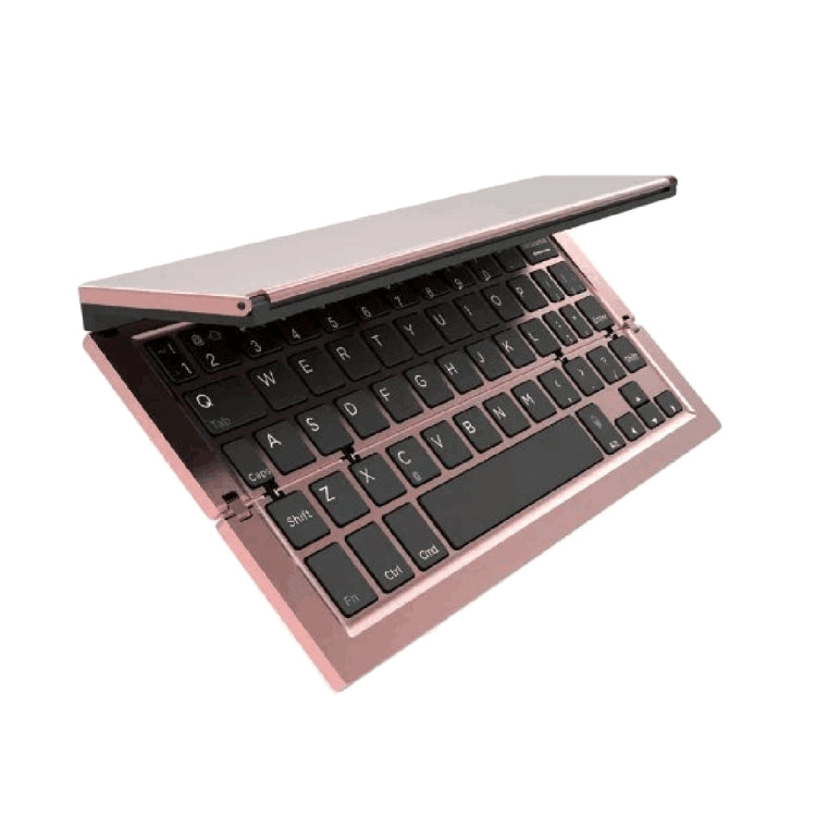 BlueFinger F18 3-Foldable Aluminum Alloy Bluetooth Keyboard with Holder for iOS, Android, Microsoft