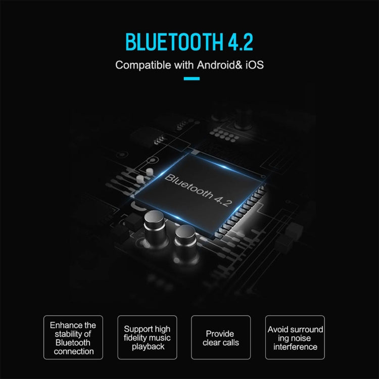 Rock B300 Wireless Bluetooth V4.2 FM Transmitter Radio Adapter Car Charger, With Dual USB Output & Hand-Free Calling, Music Player Support USB Flash Drive & U Disk, Compatible with IOS & Android