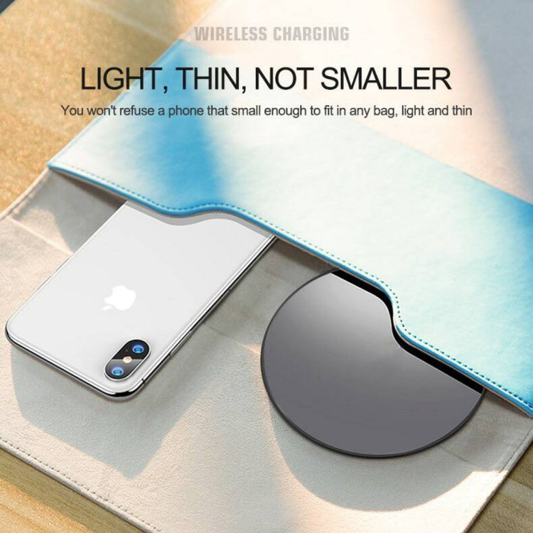 HAMTOD HM6 5W Fast Charging ABS Pad Qi Standard Wireless Charger, For iPhone, Galaxy, Huawei, Xiaomi, LG, HTC and Other QI Standard Smart Phones(Black)