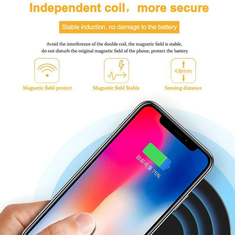 HAMTOD HM6 5W Fast Charging ABS Pad Qi Standard Wireless Charger, For iPhone, Galaxy, Huawei, Xiaomi, LG, HTC and Other QI Standard Smart Phones(Black)