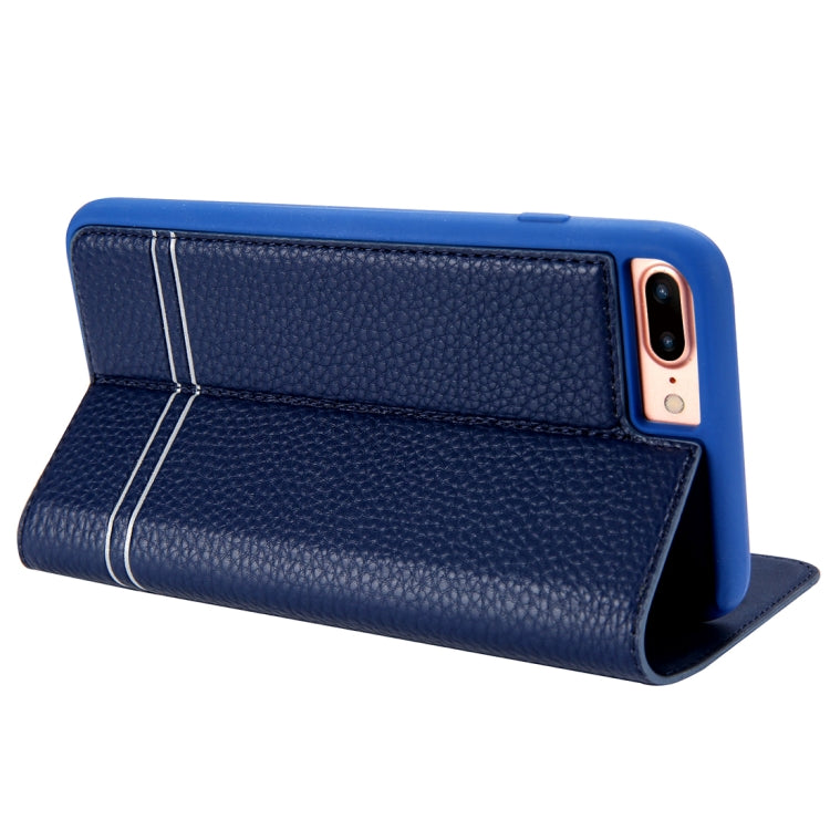For iPhone 8 Plus & 7 Plus Litchi Texture Horizontal Flip Leather Case with Holder & Card Slots