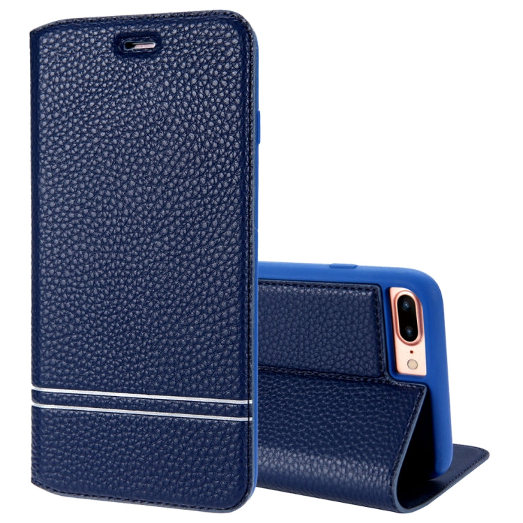 For iPhone 8 Plus & 7 Plus Litchi Texture Horizontal Flip Leather Case with Holder & Card Slots