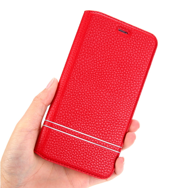 For iPhone 8 Plus & 7 Plus Litchi Texture Horizontal Flip Leather Case with Holder & Card Slots