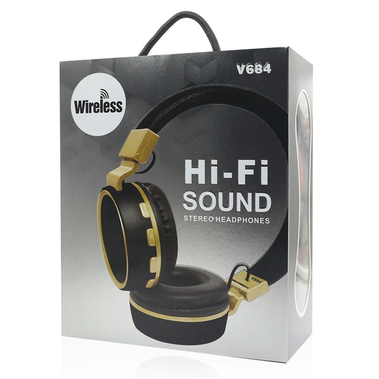 V684 Wireless Bluetooth 4.2 Headphone with Mic & FM & TF Card & EQ Model, For iPhone, iPad, iPod, Samsung, HTC, Sony, Huawei, Xiaomi and other Audio Devices