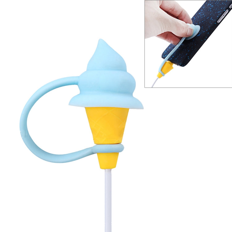Ice Cream Shape iPhone Data Charging Cable Saver Protective Cover, Random Color Delivery