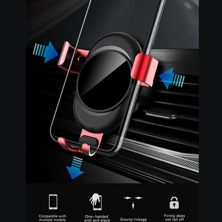 lenuo CL-27 Universal Car Air Vent Mount Clamp Phone Gravity Holder, For iPhone, Galaxy, Sony, Lenovo, HTC, Huawei and other Smartphones(Grey)