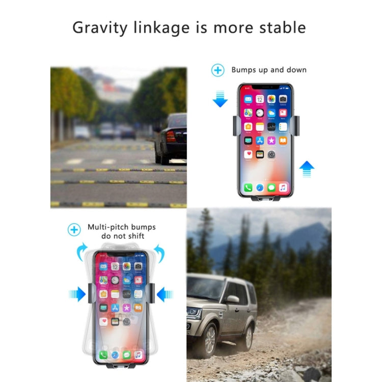 lenuo CL-27 Universal Car Air Vent Mount Clamp Phone Gravity Holder, For iPhone, Galaxy, Sony, Lenovo, HTC, Huawei and other Smartphones(Grey)