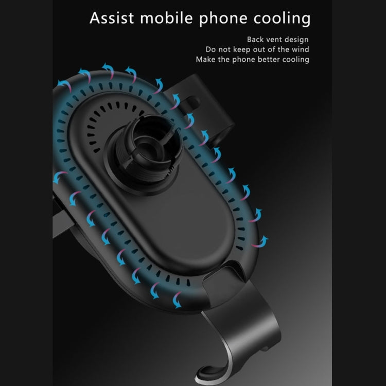 lenuo CL-27 Universal Car Air Vent Mount Clamp Phone Gravity Holder, For iPhone, Galaxy, Sony, Lenovo, HTC, Huawei and other Smartphones(Grey)