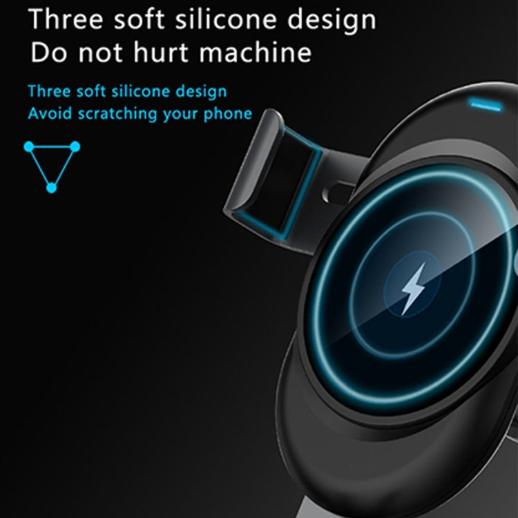 lenuo CL-28 Clamping Gravity Holder Car Air Vent Mount Qi Wireless Charger, For iPhone, Galaxy, Sony, Lenovo, HTC, Huawei, and other Smartphones(Black)