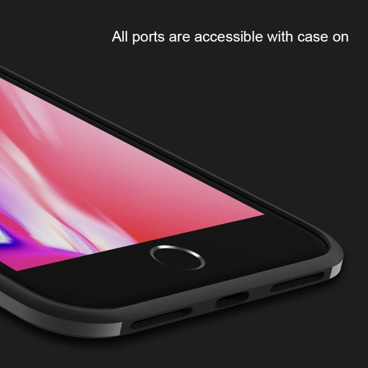 SULADA Metal Frame Toughened Glass Case for iPhone 8 Plus & 7 Plus