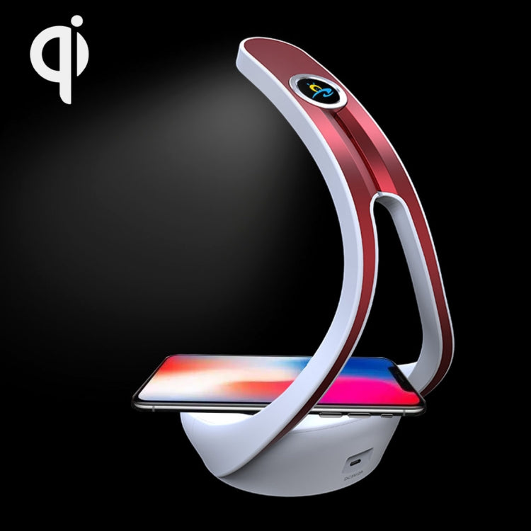 HAMTOD T10 LED Desk Lamp 10W Max Fast Charging Qi Wireless Charger Pad, For iPhone, Galaxy, Huawei, Xiaomi, LG, HTC and Other Smart Phones