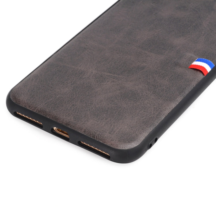 For iPhone 8 Plus & 7 Plus PU Leather Crazy Horse Texture Flag Detail Protective Back Case