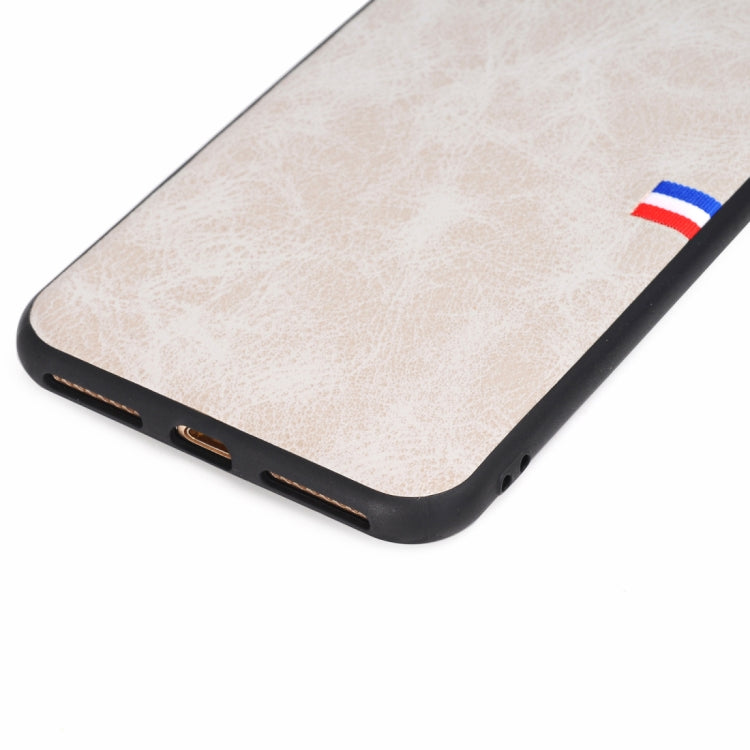 For iPhone 8 Plus & 7 Plus PU Leather Crazy Horse Texture Flag Detail Protective Back Case