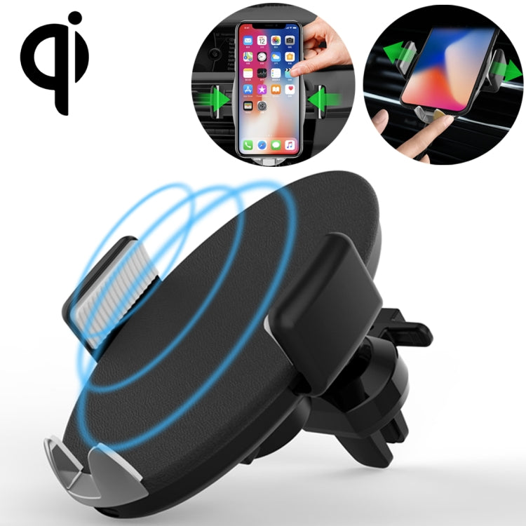 HAMTOD M12 Car Air Vent Mount Phone Holder 10W Max Qi Smart Wireless Charger Pad, For iPhone, Galaxy, Huawei, Xiaomi, LG, HTC and Other 4-6 inches Smart Phones