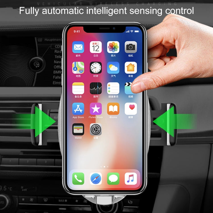 HAMTOD M12 Car Air Vent Mount Phone Holder 10W Max Qi Smart Wireless Charger Pad, For iPhone, Galaxy, Huawei, Xiaomi, LG, HTC and Other 4-6 inches Smart Phones