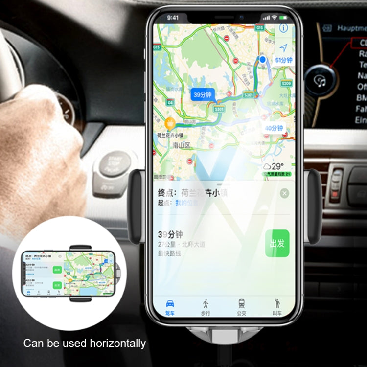 HAMTOD M12 Car Air Vent Mount Phone Holder 10W Max Qi Smart Wireless Charger Pad, For iPhone, Galaxy, Huawei, Xiaomi, LG, HTC and Other 4-6 inches Smart Phones