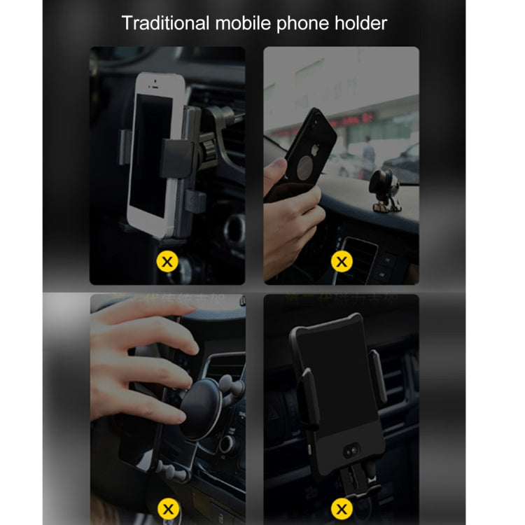 HAMTOD M12 Car Air Vent Mount Phone Holder 10W Max Qi Smart Wireless Charger Pad, For iPhone, Galaxy, Huawei, Xiaomi, LG, HTC and Other 4-6 inches Smart Phones