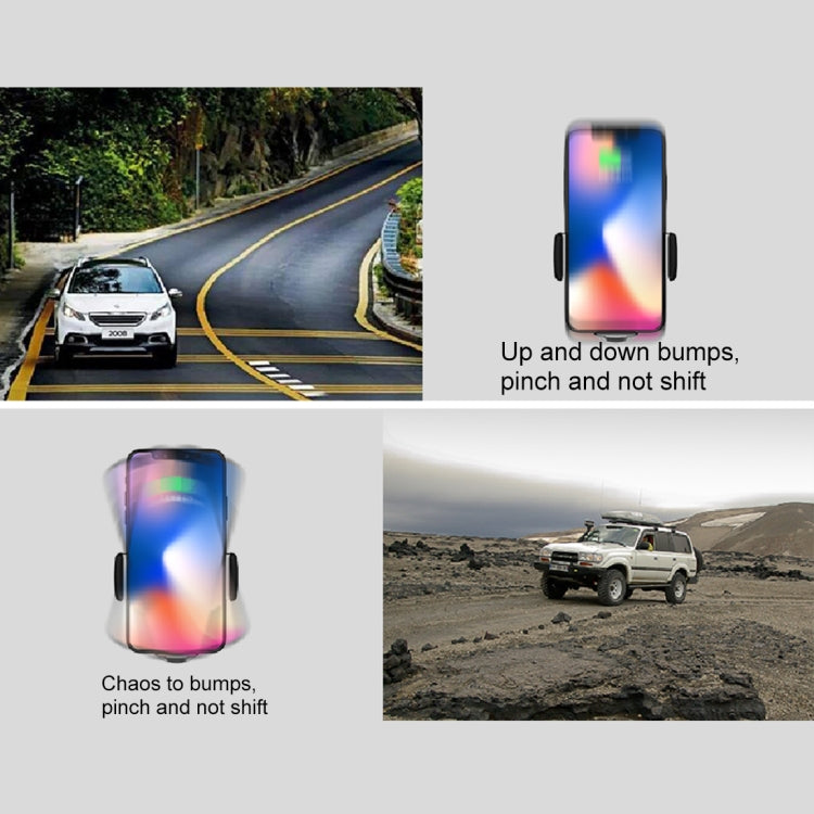 HAMTOD M12 Car Air Vent Mount Phone Holder 10W Max Qi Smart Wireless Charger Pad, For iPhone, Galaxy, Huawei, Xiaomi, LG, HTC and Other 4-6 inches Smart Phones