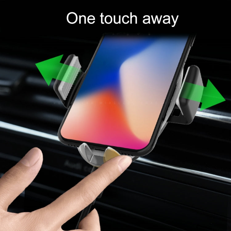 HAMTOD M12 Car Air Vent Mount Phone Holder 10W Max Qi Smart Wireless Charger Pad, For iPhone, Galaxy, Huawei, Xiaomi, LG, HTC and Other 4-6 inches Smart Phones