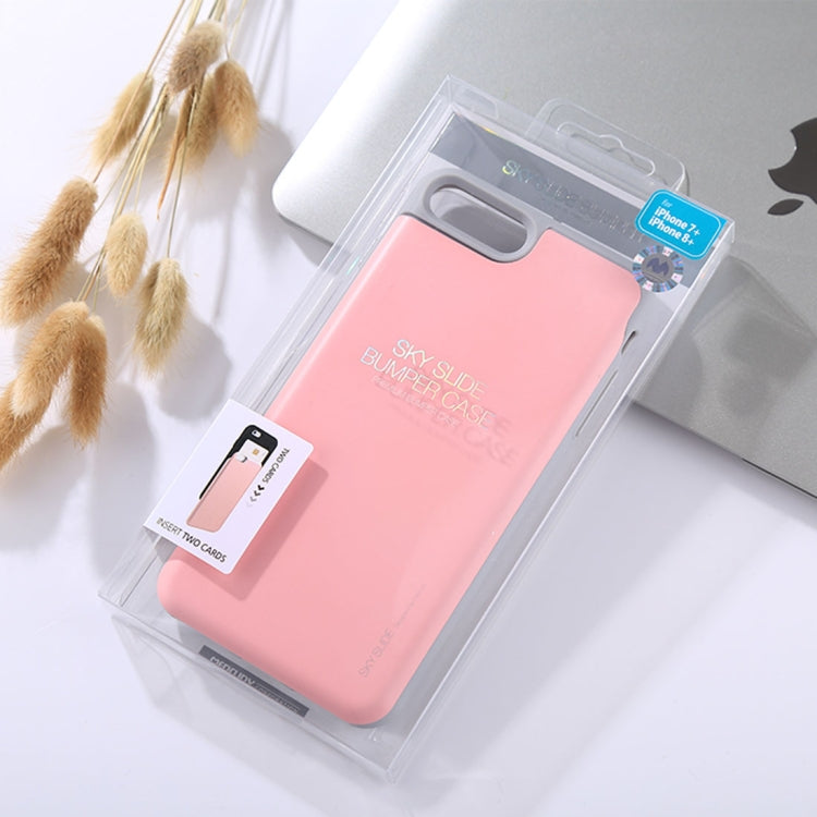 GOOSPERY for iPhone 8 Plus & 7 Plus TPU + PC Sky Slide Bumper Protective Back Case with Card Slot