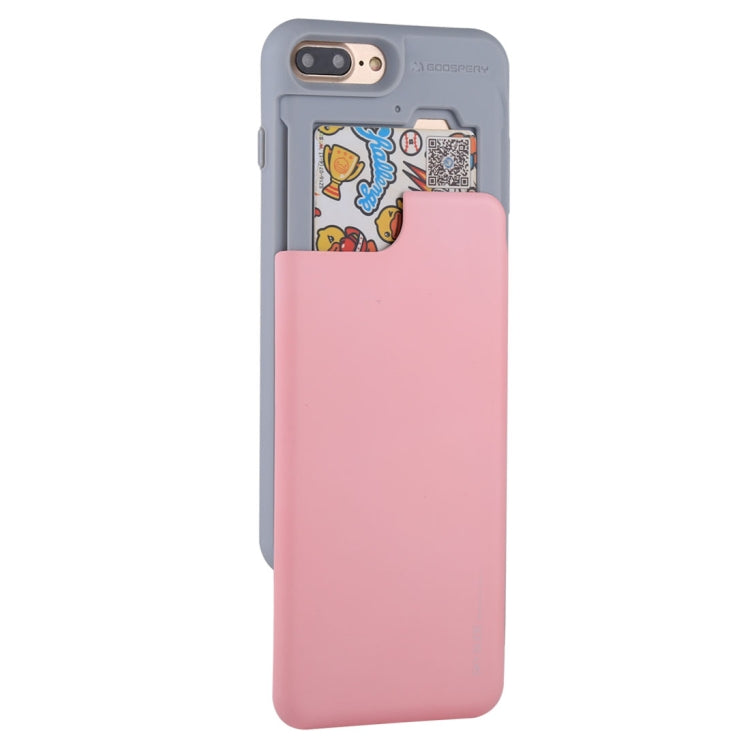 GOOSPERY for iPhone 8 Plus & 7 Plus TPU + PC Sky Slide Bumper Protective Back Case with Card Slot