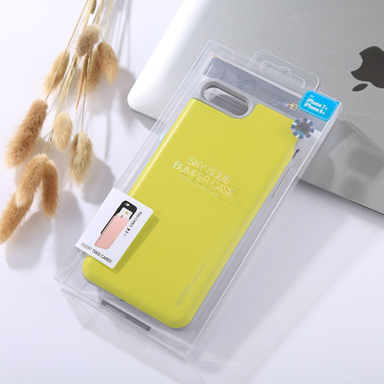 GOOSPERY for iPhone 8 Plus & 7 Plus TPU + PC Sky Slide Bumper Protective Back Case with Card Slot