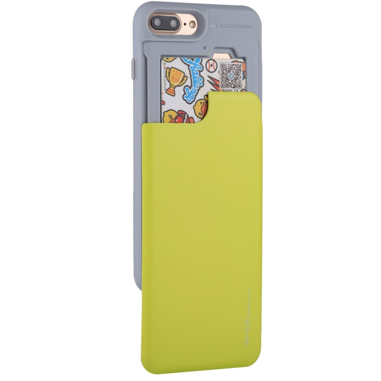 GOOSPERY for iPhone 8 Plus & 7 Plus TPU + PC Sky Slide Bumper Protective Back Case with Card Slot
