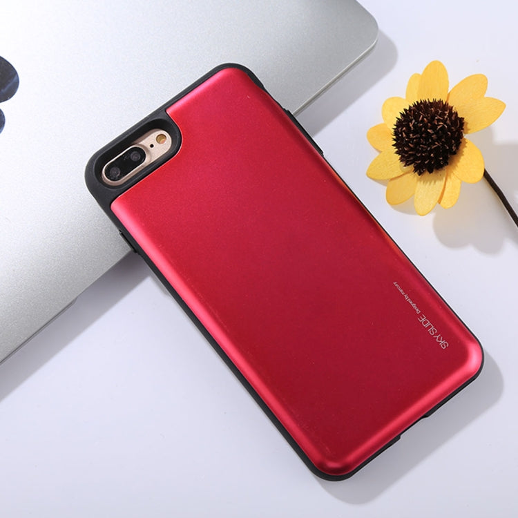 GOOSPERY for iPhone 8 Plus & 7 Plus TPU + PC Sky Slide Bumper Protective Back Case with Card Slot