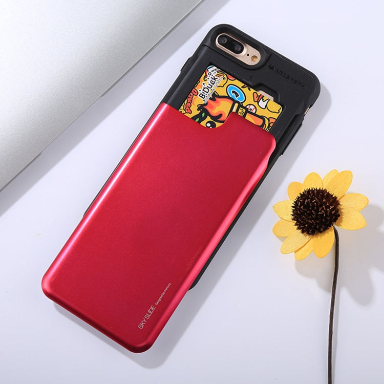 GOOSPERY for iPhone 8 Plus & 7 Plus TPU + PC Sky Slide Bumper Protective Back Case with Card Slot