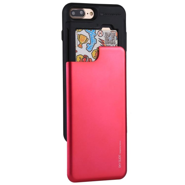 GOOSPERY for iPhone 8 Plus & 7 Plus TPU + PC Sky Slide Bumper Protective Back Case with Card Slot