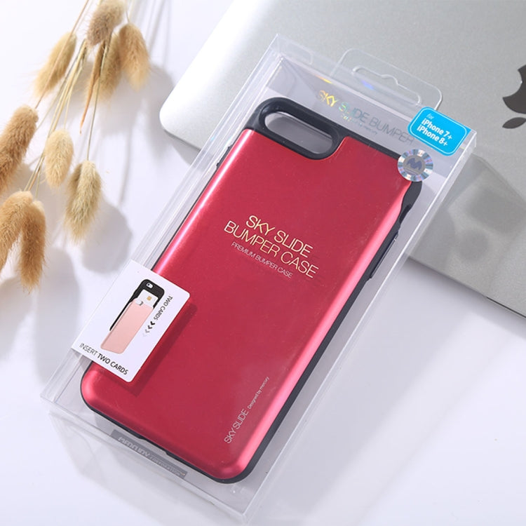 GOOSPERY for iPhone 8 Plus & 7 Plus TPU + PC Sky Slide Bumper Protective Back Case with Card Slot
