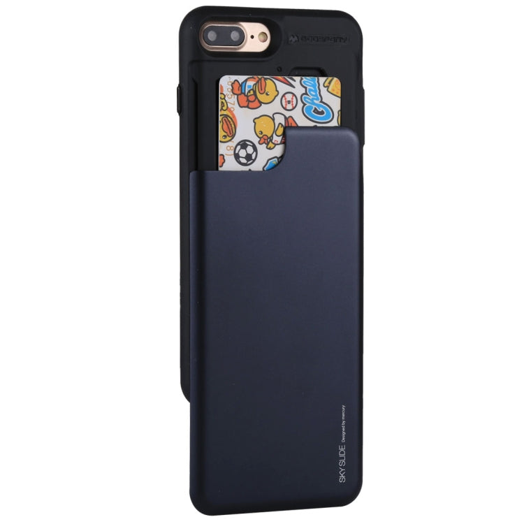 GOOSPERY for iPhone 8 Plus & 7 Plus TPU + PC Sky Slide Bumper Protective Back Case with Card Slot