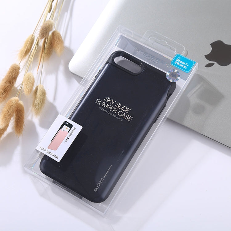 GOOSPERY for iPhone 8 Plus & 7 Plus TPU + PC Sky Slide Bumper Protective Back Case with Card Slot