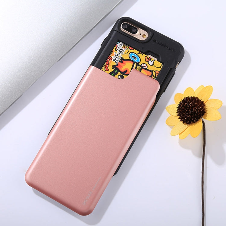 GOOSPERY for iPhone 8 Plus & 7 Plus TPU + PC Sky Slide Bumper Protective Back Case with Card Slot