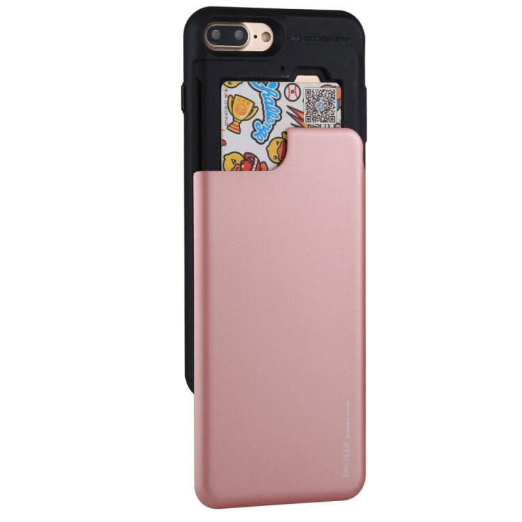 GOOSPERY for iPhone 8 Plus & 7 Plus TPU + PC Sky Slide Bumper Protective Back Case with Card Slot