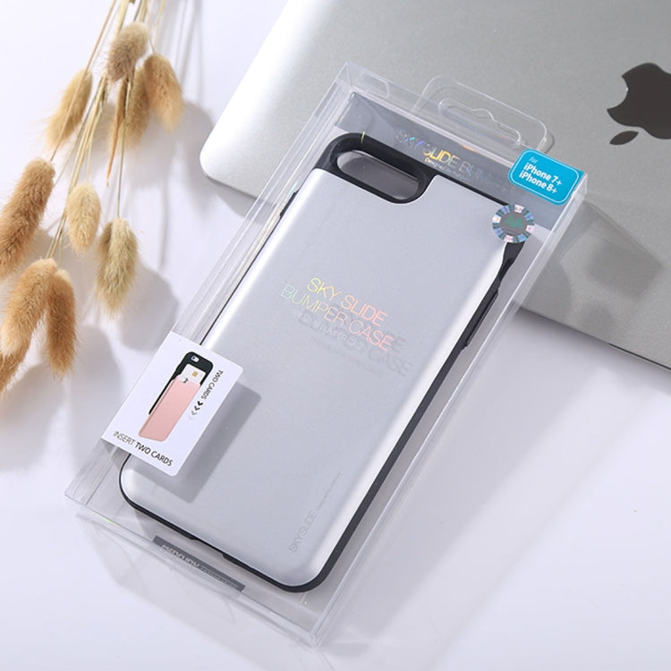 GOOSPERY for iPhone 8 Plus & 7 Plus TPU + PC Sky Slide Bumper Protective Back Case with Card Slot