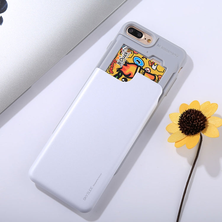GOOSPERY for iPhone 8 Plus & 7 Plus TPU + PC Sky Slide Bumper Protective Back Case with Card Slot