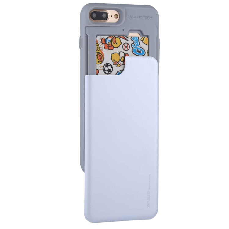 GOOSPERY for iPhone 8 Plus & 7 Plus TPU + PC Sky Slide Bumper Protective Back Case with Card Slot
