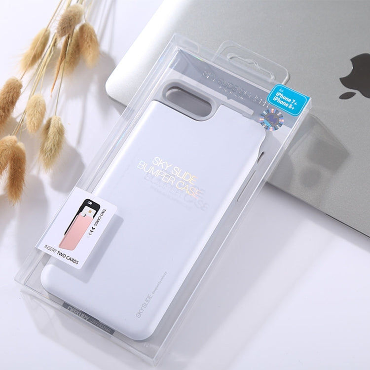 GOOSPERY for iPhone 8 Plus & 7 Plus TPU + PC Sky Slide Bumper Protective Back Case with Card Slot