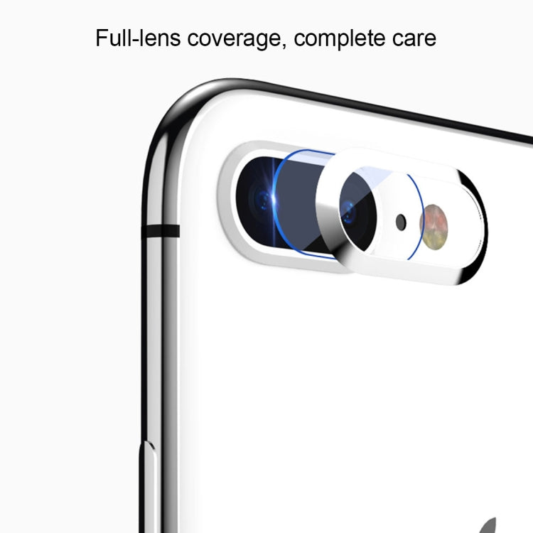 TOTUDESIGN for iPhone 8 Plus & 7 Plus HD Tempered Glass Camera Lens Protective Film Set(Silver)