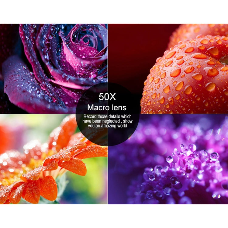 RK35B Professional Beauty Selfie Light Selfie Clip Flash Fill Light with HD 4K Wide Angle / 50X Macro Lens