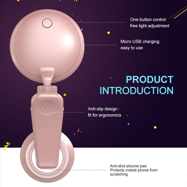 RK35B Professional Beauty Selfie Light Selfie Clip Flash Fill Light with HD 4K Wide Angle / 50X Macro Lens