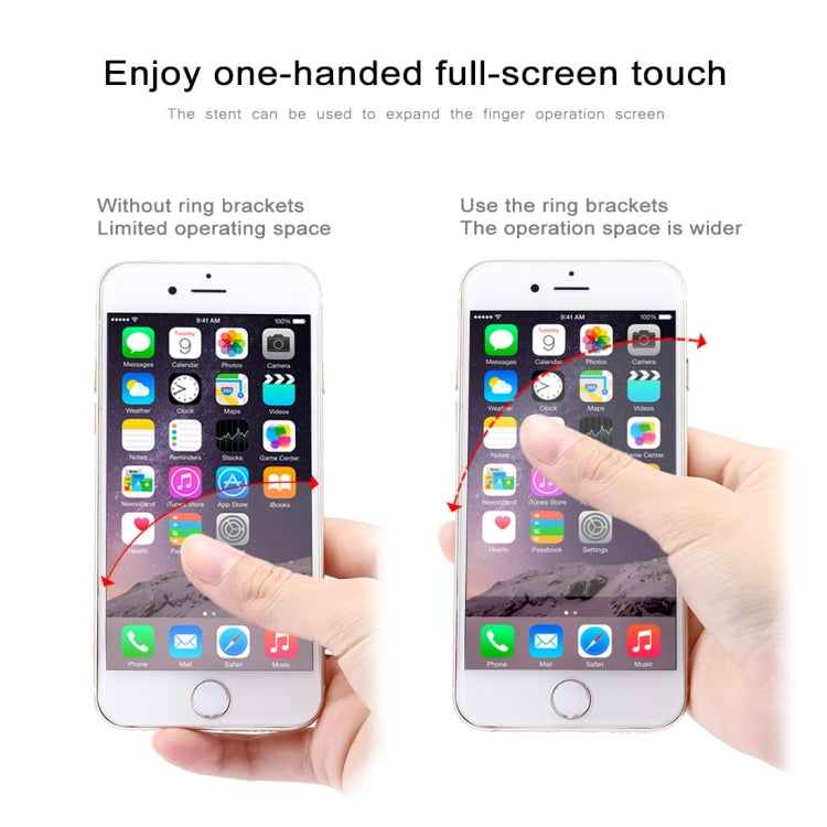 100 PCS Universal Oval Shape 360 Degree Rotatable Ring Stand Holder for Almost All Smartphones