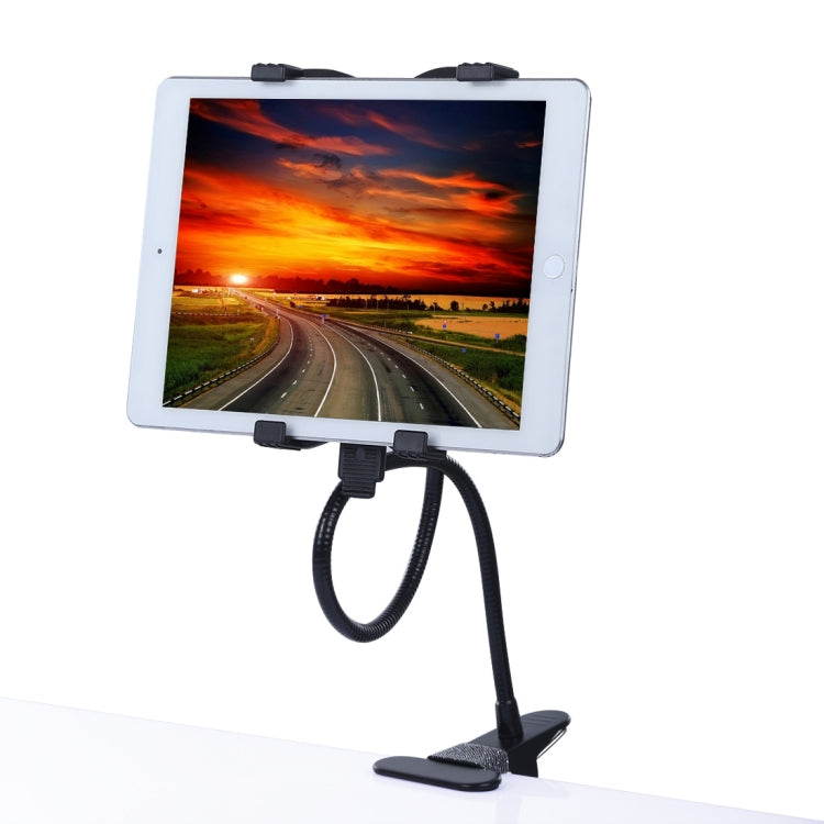 Flexible Adjustable Gooseneck Clip Desk Holder Clamp Mount Bracket For iPad