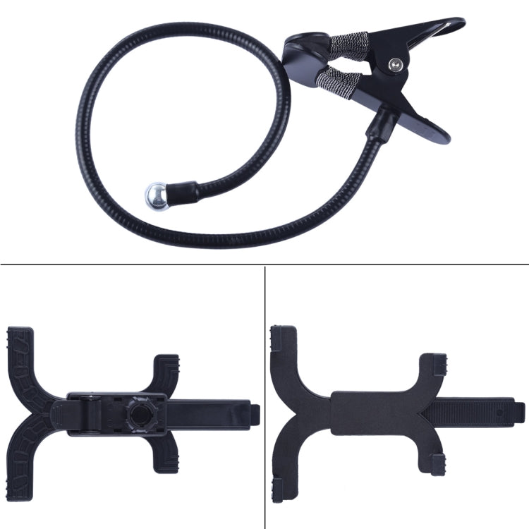Flexible Adjustable Gooseneck Clip Desk Holder Clamp Mount Bracket For iPad